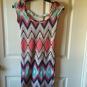 Patterned Body-Con Dress